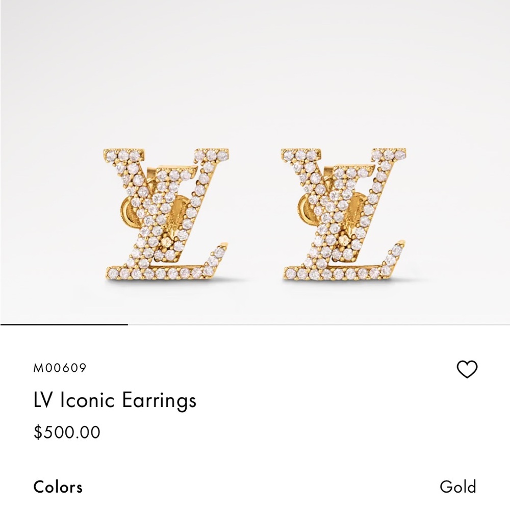 Louis Vuitton Gold Crystal Earrings